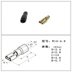 Avtomobil Audio Təmiz Mis Qızıl Kaplama Dinamik Terminalı 2.8/4.8/6.3 Terminal Təmiz Mis Tezlik Bölücü U Formalı Terminal