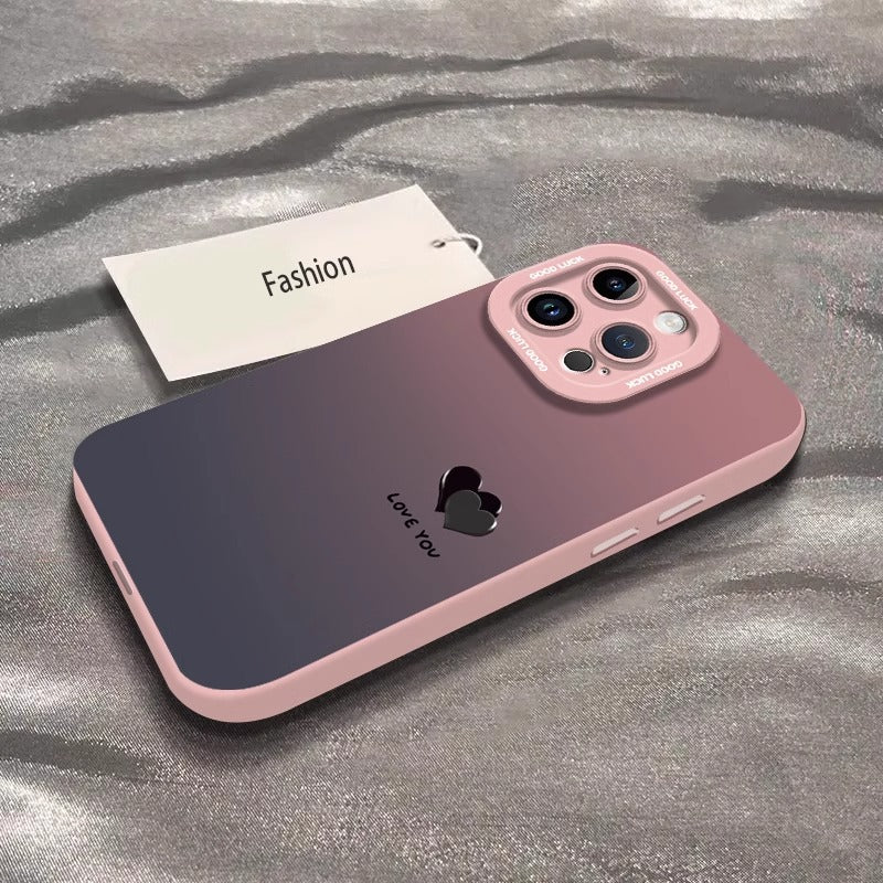 Apple 17promax mobil telefon qutusu üçün uyğun Gradient sevgisi yeni rənglənmiş iphone16pro niş yüksək səviyyəli mənada 15 İnternet məşhurunun super populyar modeli 14 silikon qadın modeli 13 sadə yıxılmağa qarşı qoruyucu örtük
