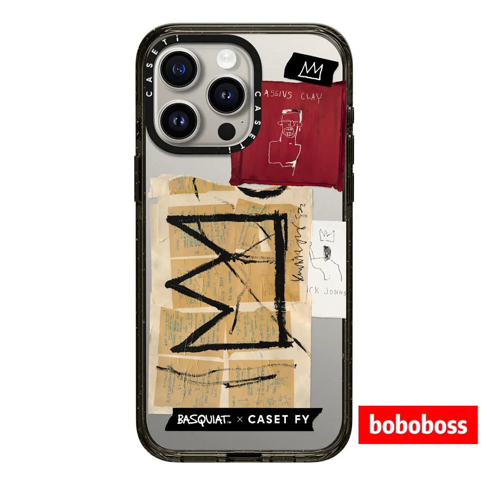 Orijinal zavod korpusu! Basquiat ortaq brendli tac yamaqlı MagSafe, iPhone 17/16/15/14/13/Plus/Pro/Max zərbəyə davamlı maqnit telefon korpusu ilə uyğun gəlir.