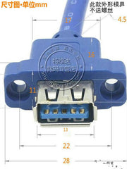 USB2.0 vida delikləri və qabarıq qulaqları olan kişidən qadına uzatma kabeli 2.0 kişidən qadına uzatma kabeli ön panel adapter kabeli USB uzatma kabeli 2.0 kişidən qadına kompüterə qoşulma siçanı