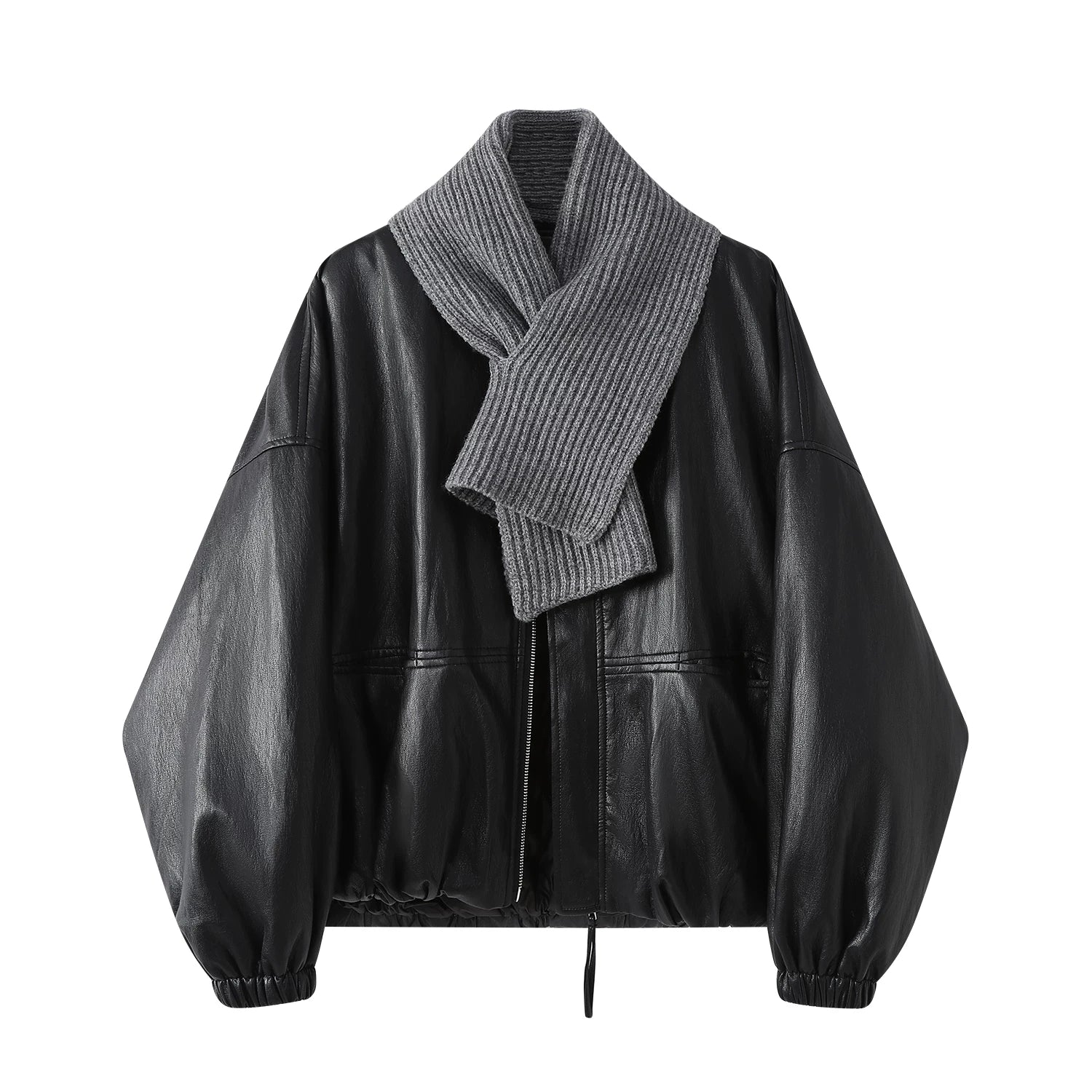 Chorlisa Retro Boş PU Dəri İsti Gödəkçə Payız Qış Motosiklet Dəri Gödəkçə Qadın Qalın Amerika Qısa Palto