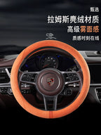 Zamşa avtomobil sükan örtüyü qış sürüşməyən tər uducu qoruyucu örtük xanımlar üçün dəbli tutacaq örtüyü Bütün il boyu neytral