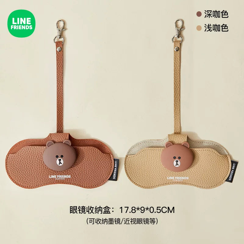 Brown Bear glasses storage bag, pressure-resistant portable sunglasses storage box, glasses storage bag, sunglasses storage hanging bag