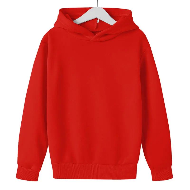 Bahar Payız Uşaq Geyimləri Solid Rəngli Hoodie Oğlan Qız