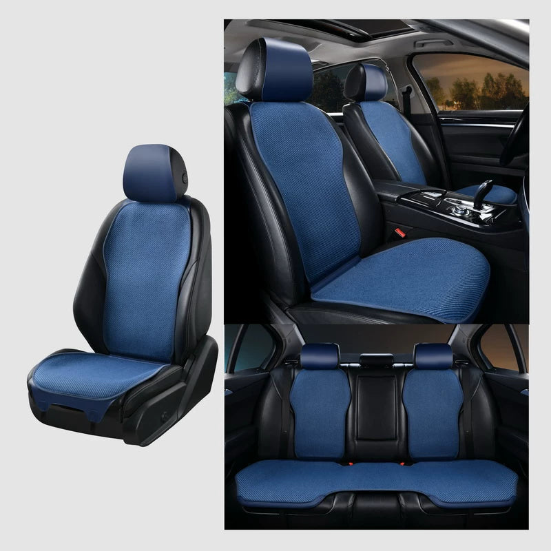 Linen car seat covers, slimming seat cushions, universal linen seat cushions, non-slip, breathable, tie-free, simple seat covers