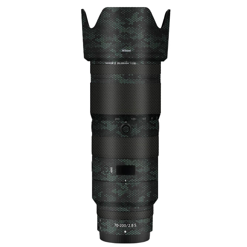 Meibendo Nikon Z 70-200 F2.8S nəsil lens qoruyucu film 70200 şaxtalı karbon fiber kamuflyaj stikeri üçün uyğundur