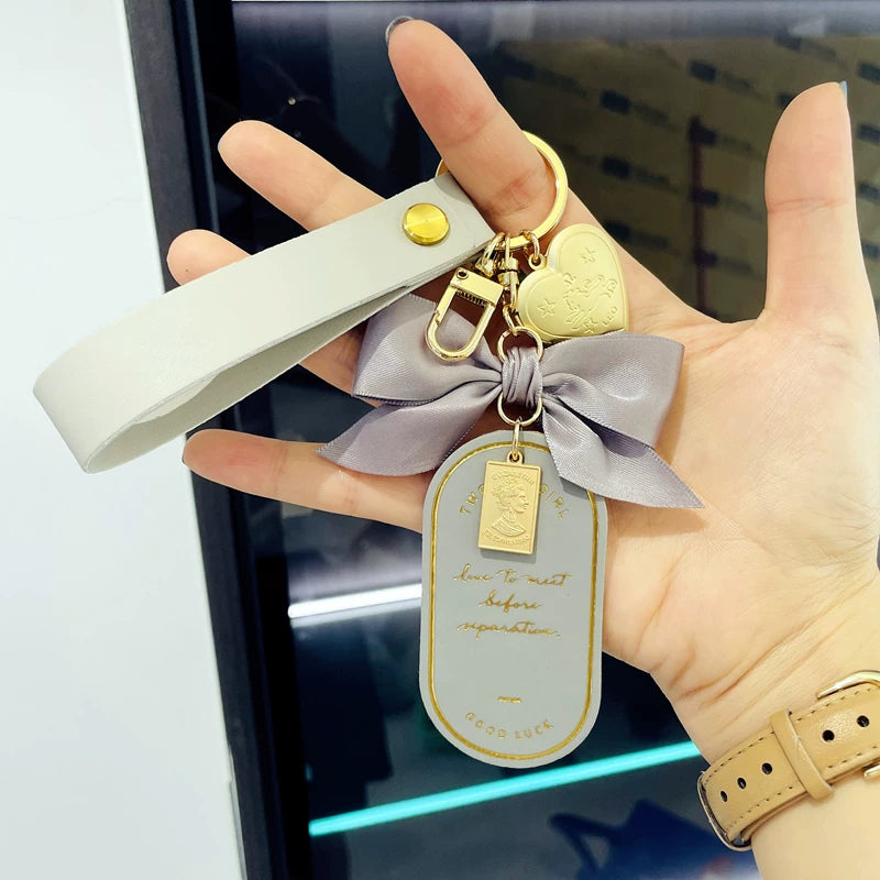 Little Red Book Ribbon Keychain Creative Popular Car Keychain INS High-Up Goddess Bag Pendant