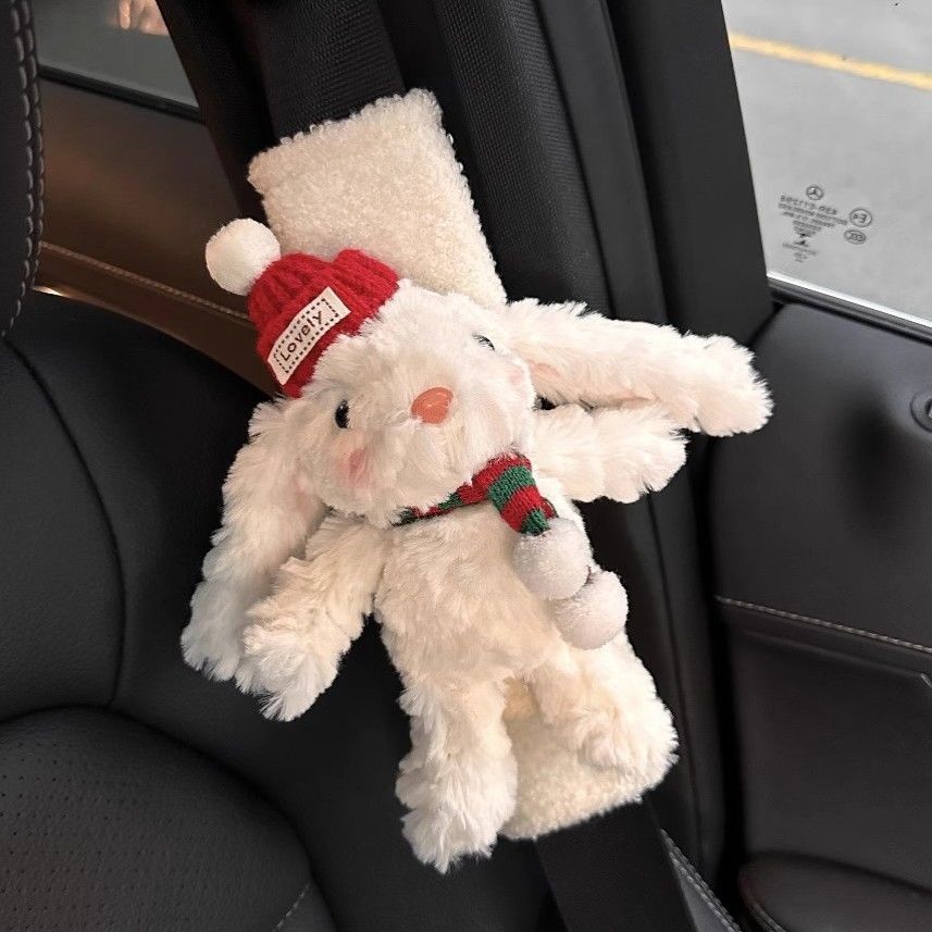 Şirin, sallaq qulaqlı dovşan peluş avtomobil təhlükəsizlik kəməri, boğulma əleyhinə açarlıq asqısı Milad hədiyyə bəzəyi