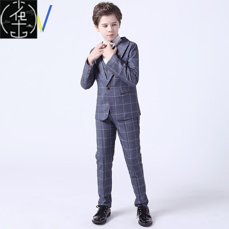 Uşaq oğlan kostyumu körpə oğlan rəsmi geyimləri gödəkçə şalvar dəsti