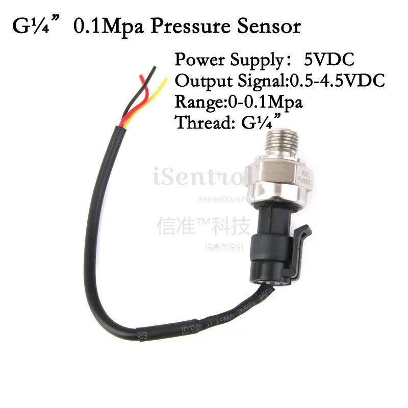 Paslanmayan Polad SUS304 Təzyiq Sensoru G1/4"