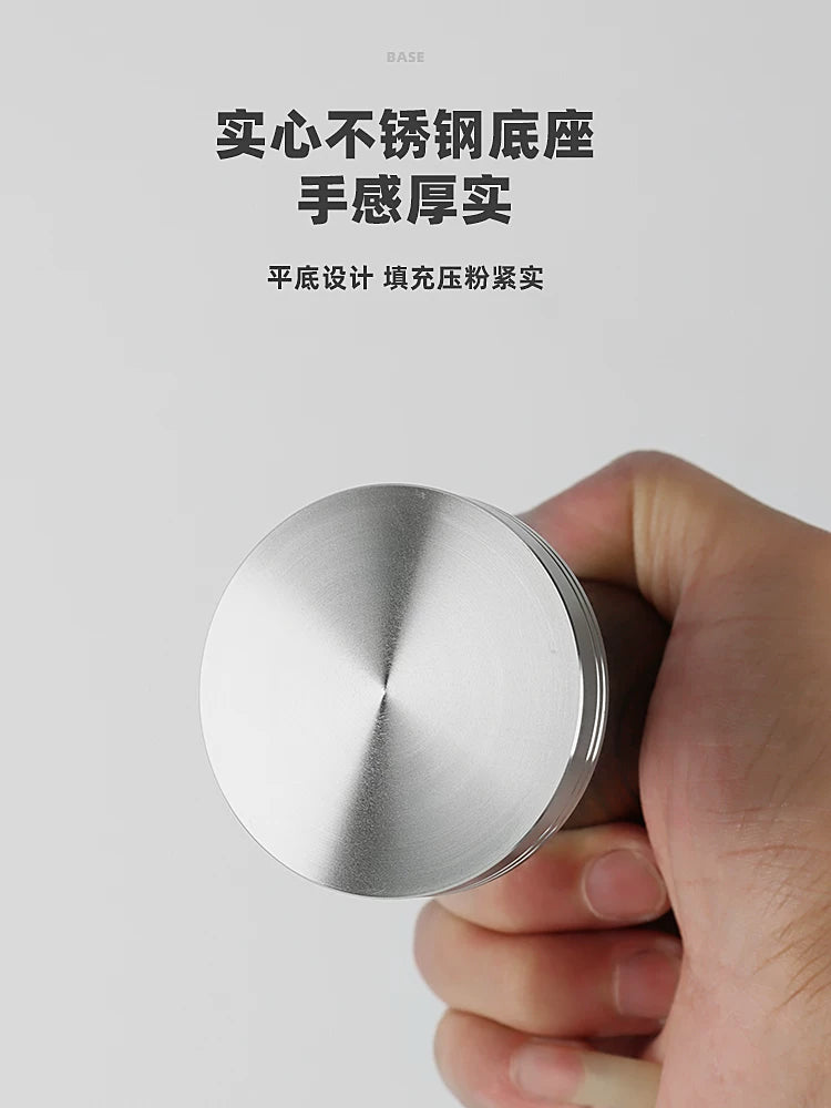 Yeni daimi qüvvə təzyiqli toz çəkic qəhvə paslanmayan polad təzyiq tozu tutacağı qırmızı Guibao toz presi bərk ağac 51mm53mm58mm
