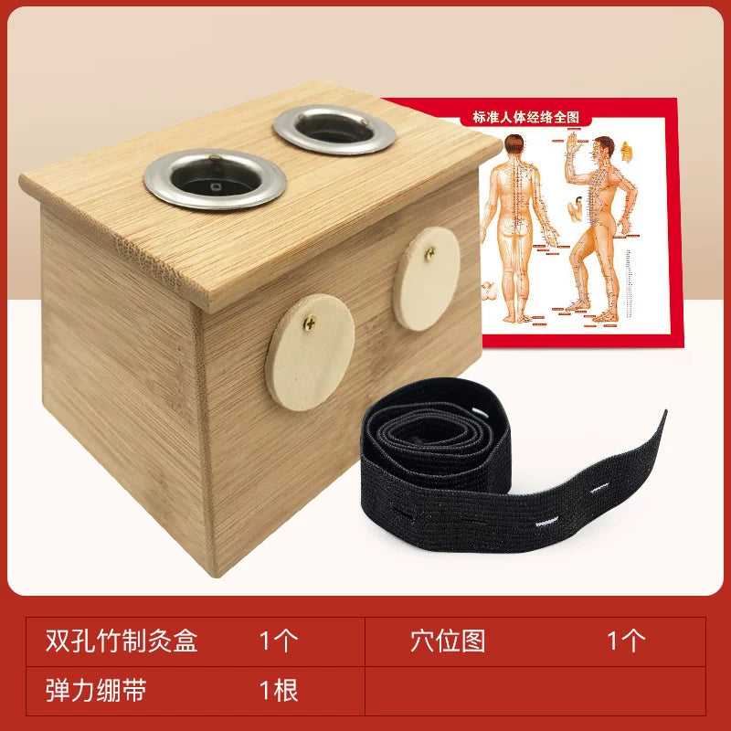 Bərk ağacdan yaxa qutusu, portativ moxibustion məişət moxa çubuq qutusu, taxta sabit sütunlu fumiqasiya cihazı, bütün bədən üçün universal moxibustion cihazı