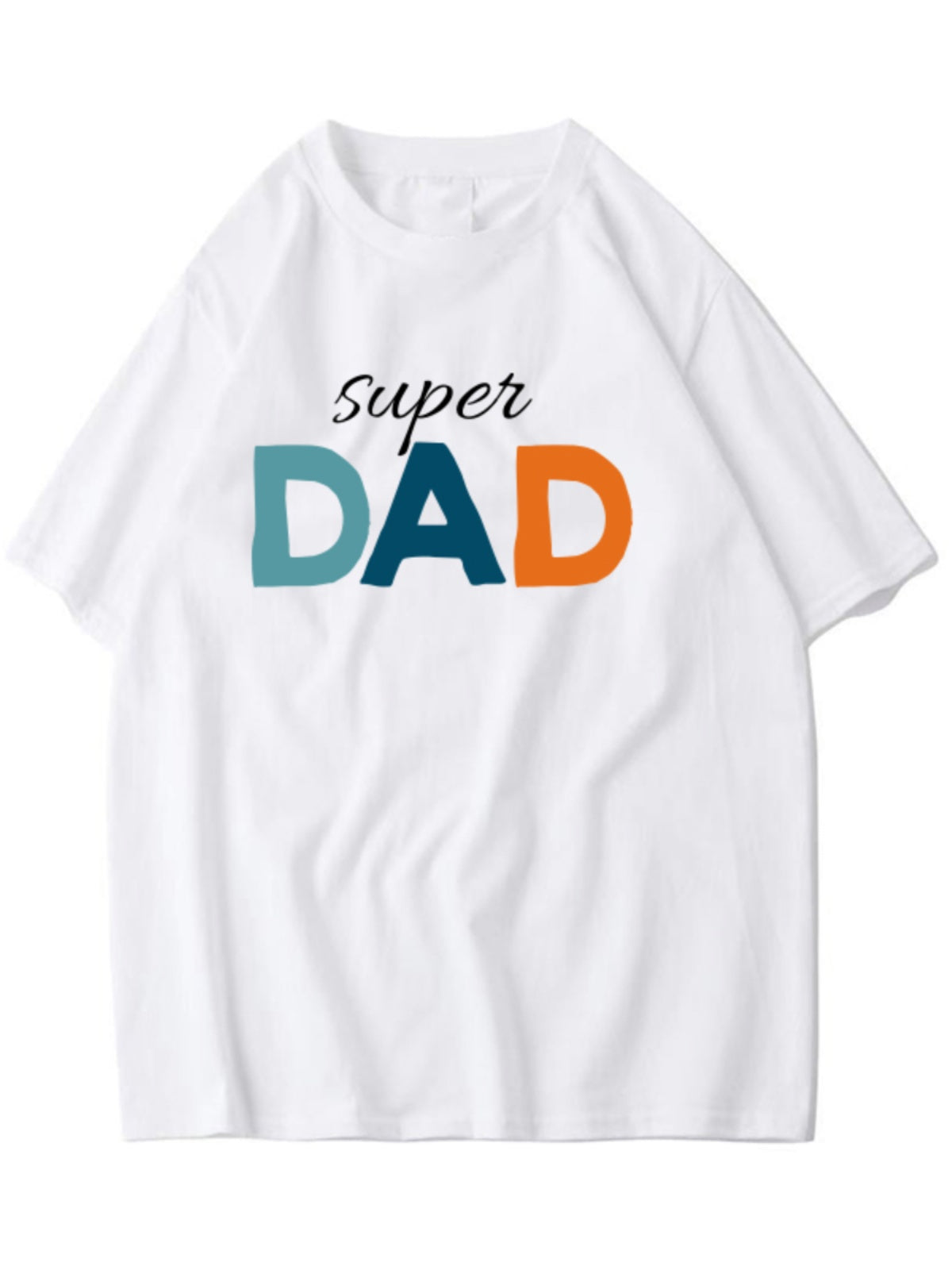 Koreya üslubunda oğlan və qız uşaqları üçün yay ağ hərfli futbolka, dairəvi yaxalı, qısa qollu gündəlik.