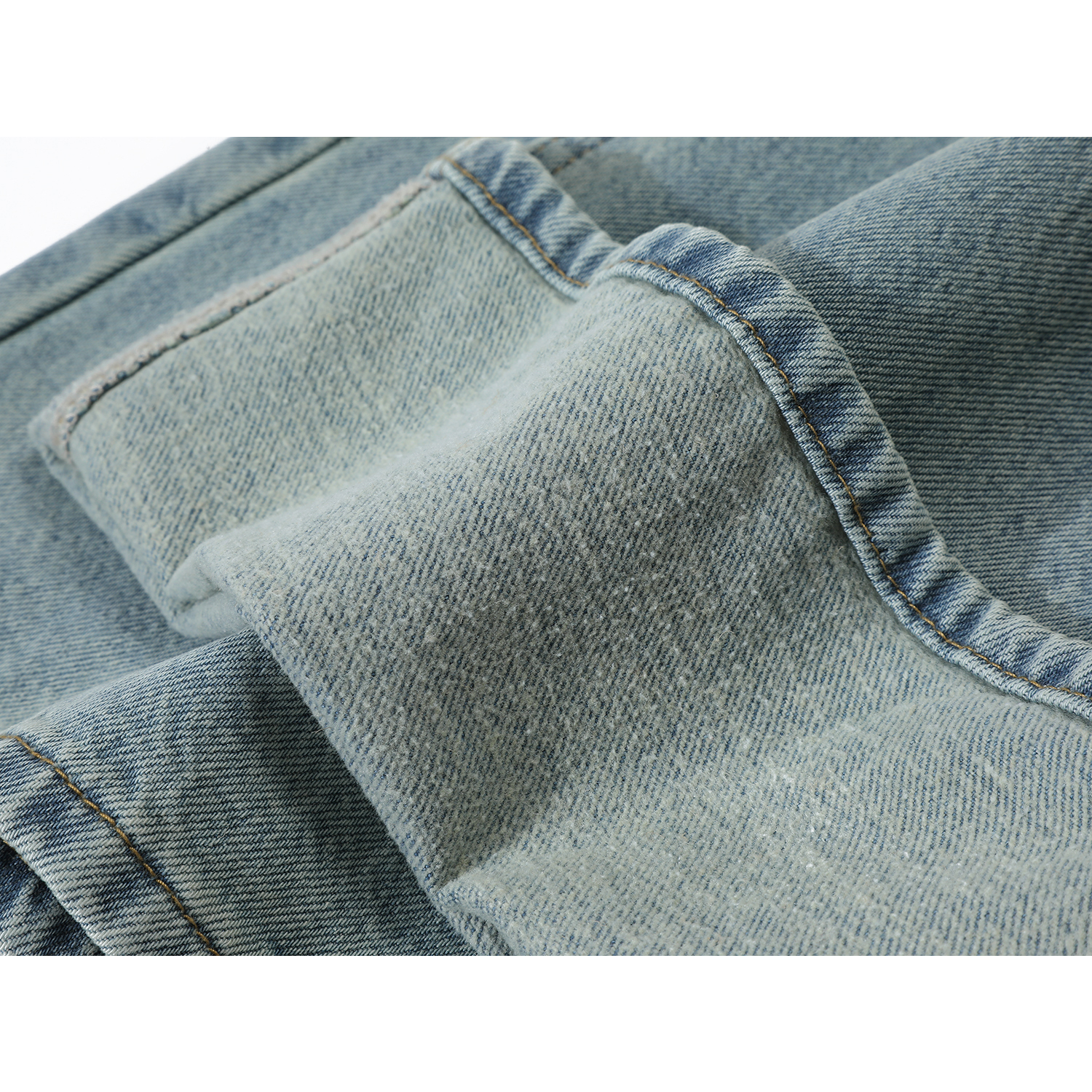 Chorissa Amerika üslubunda qadınlar üçün yüksək belli, qısaqol cins şalvar, payız və qış, unikal dizayn, retro, düz ayaq, boş forma, enli şalvar.