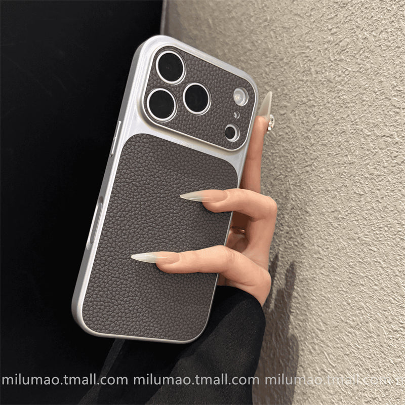 ins qabaqcıl ikinci dəyişiklik 17 litchi naxışı iPhone17promax Apple 15 mobil telefon qutusu 16ProMax yeni 12 barmaq izinə qarşı 13 kişi və qadın 14Plus cüt 17promax payız əleyhinə örtük