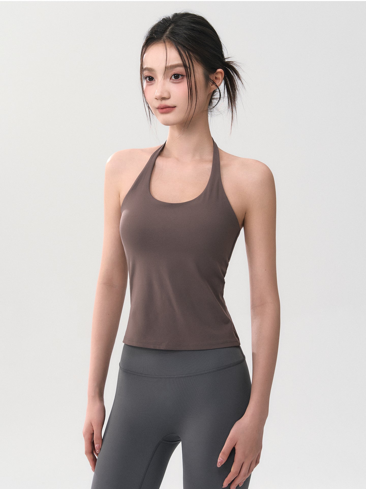 Mitaogirl gözəl arxa yelek qadın sabit sinə yastığı fitnes üst asma idman büstqalteri yoga yay geyimi