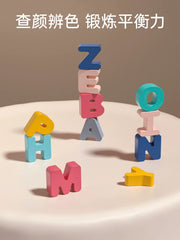 26 ingilis əlifbası tapmacası blokları, rəqəm lövhəsi, Montessori erkən təhsil lövhəsi, 1-3 yaşlı uşaqlar üçün təhsil oyuncağı