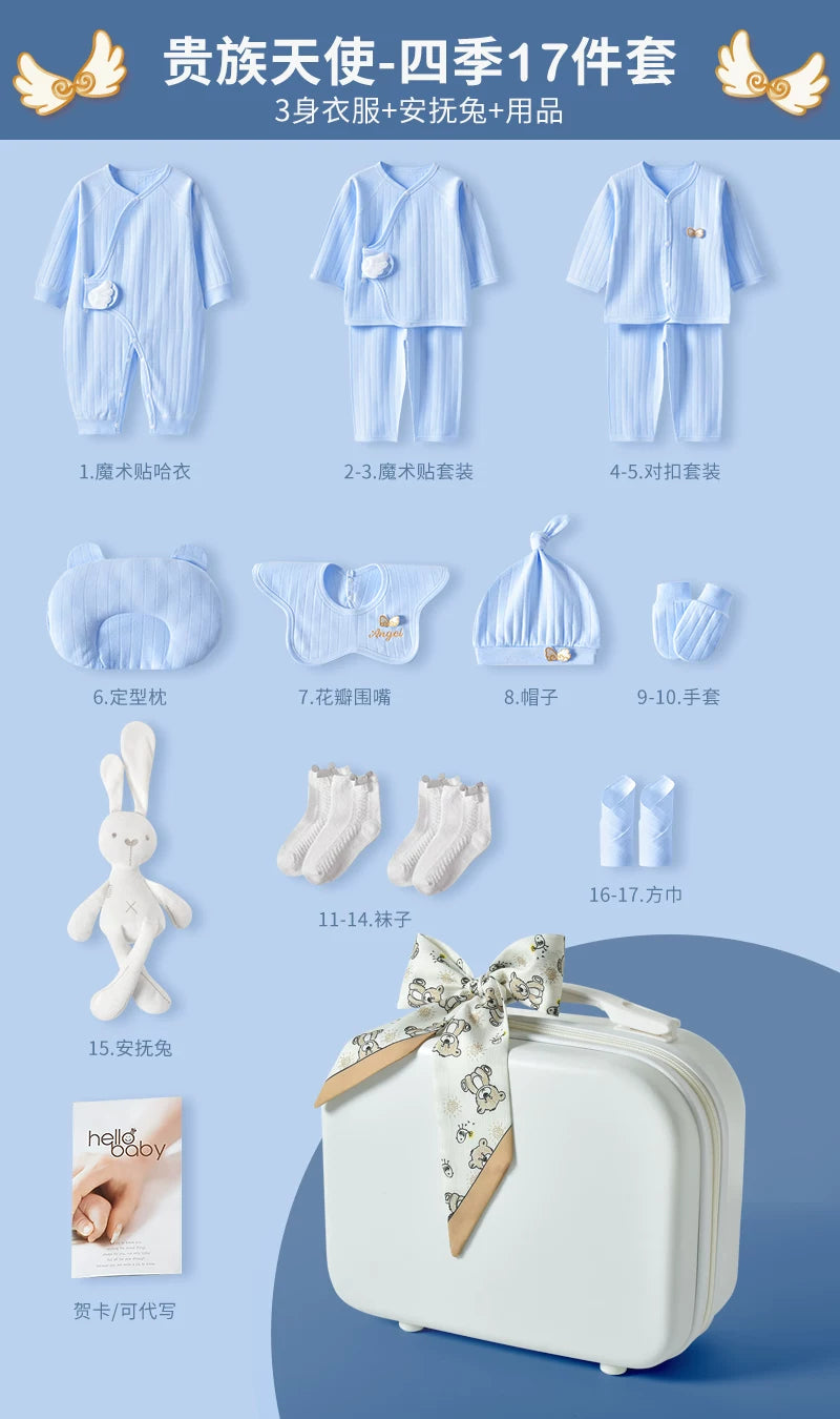 Körpə hədiyyə dəsti, yeni doğulmuş körpə üçün geyim və ləvazimatlar, yeni doğulmuş körpənin dolunay bayramı hədiyyəsi, yeni ana üçün yüksək səviyyəli hədiyyə.