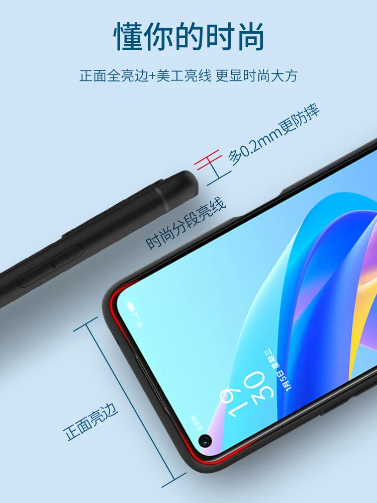 Şaxtalı oppo A72 A56 A58 A55S A97 A93 A8 A2Pro A6pro mobil telefon üçün korpus A7 A83A79A72A5A3 A1s A57 silikon qutu oppoA1 yumşaq qabıq üçün uyğundur