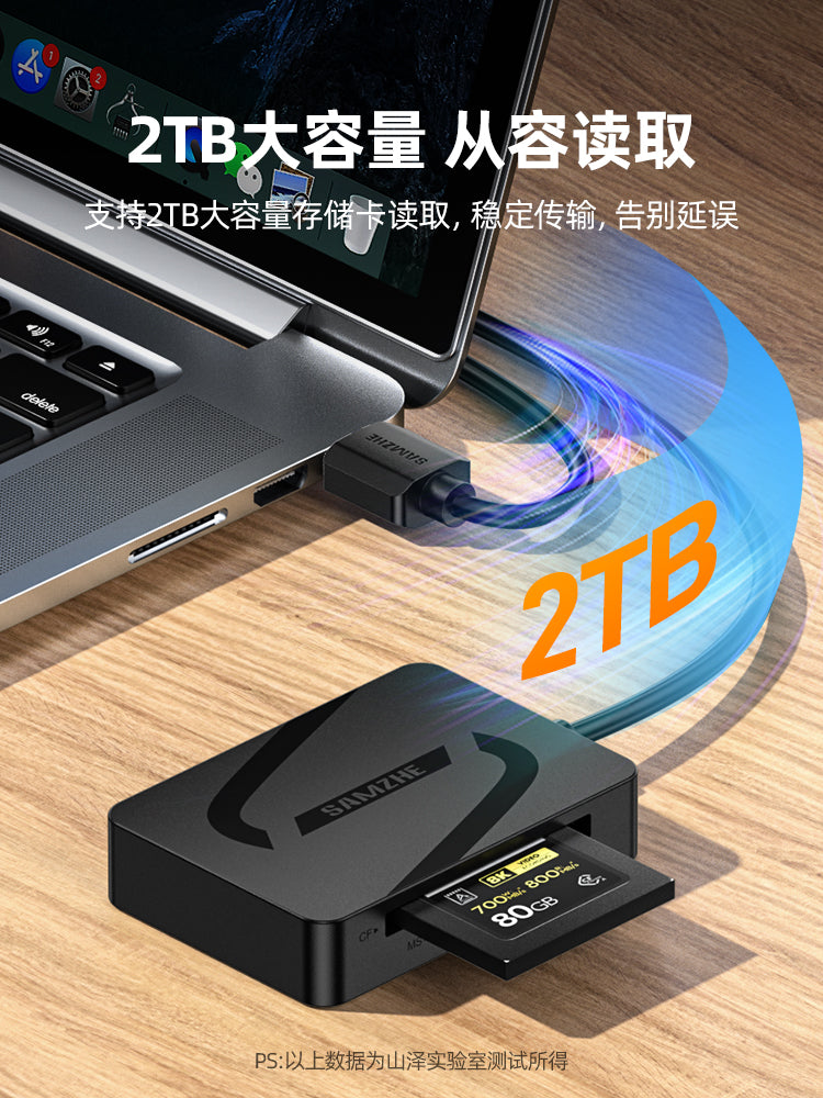 Shanze kart oxuyucu dörd-bir-bir CF/SD kart TF/MS yaddaş oxumaq USB3.0 yüksək sürətli typec mobil telefon kompüteri Sony Canon SLR kamera CCD üçün uyğun universal yaddaş kartı çeviricisi