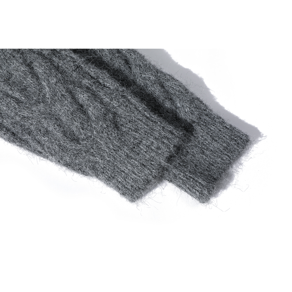 Chola Lisa'nın Qadınlar, Payız və Qış üçün Tənbəl və Zərif Yüksək Yaxalı Boz Qalın Sviter - Unikal və Super Gözəl Trikotaj Top