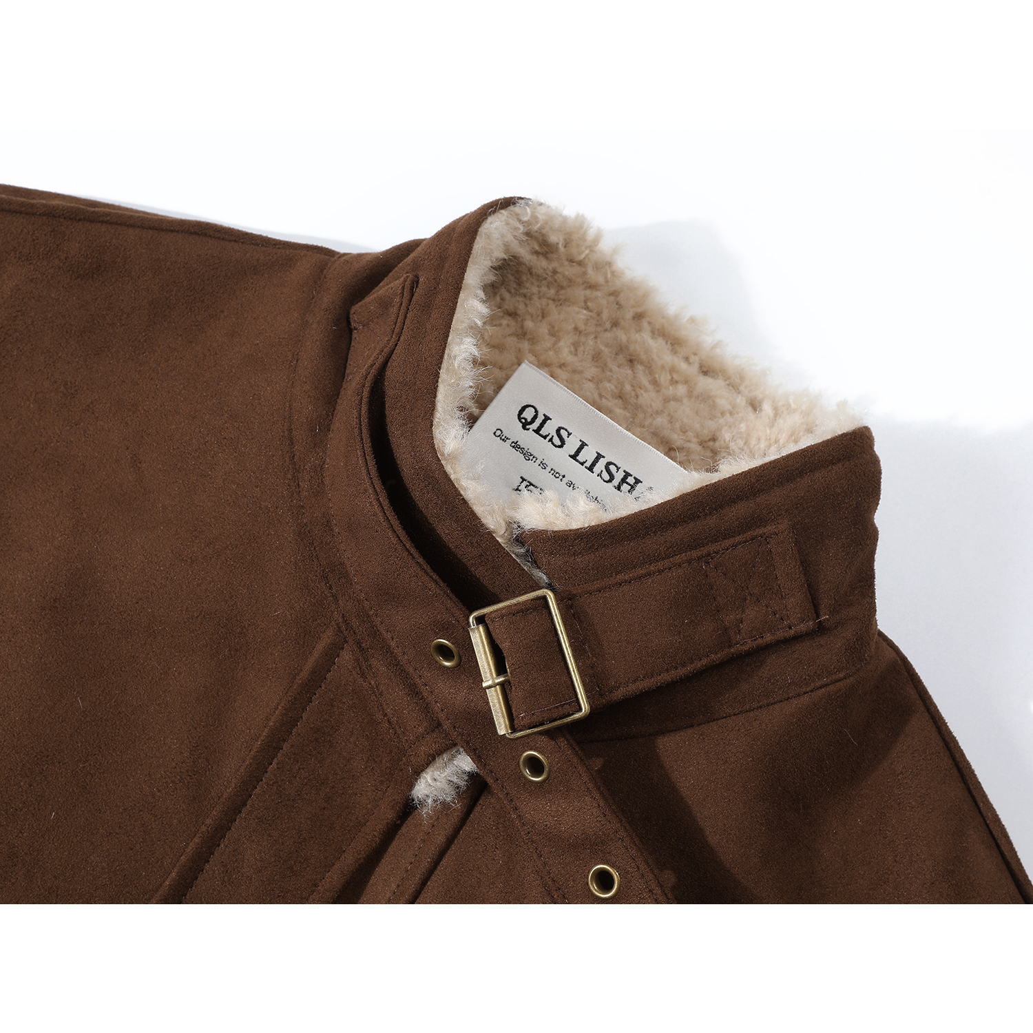 Cholisa Qadınlar üçün 2025-ci il Qış Yeni Stilində Zamşa və Quzu Yunlu Yaxalıqlı Pambıq Yastıqlı Gödəkçə, İş Geyimi Motosiklet Pambıq Yastıqlı Gödəkçə