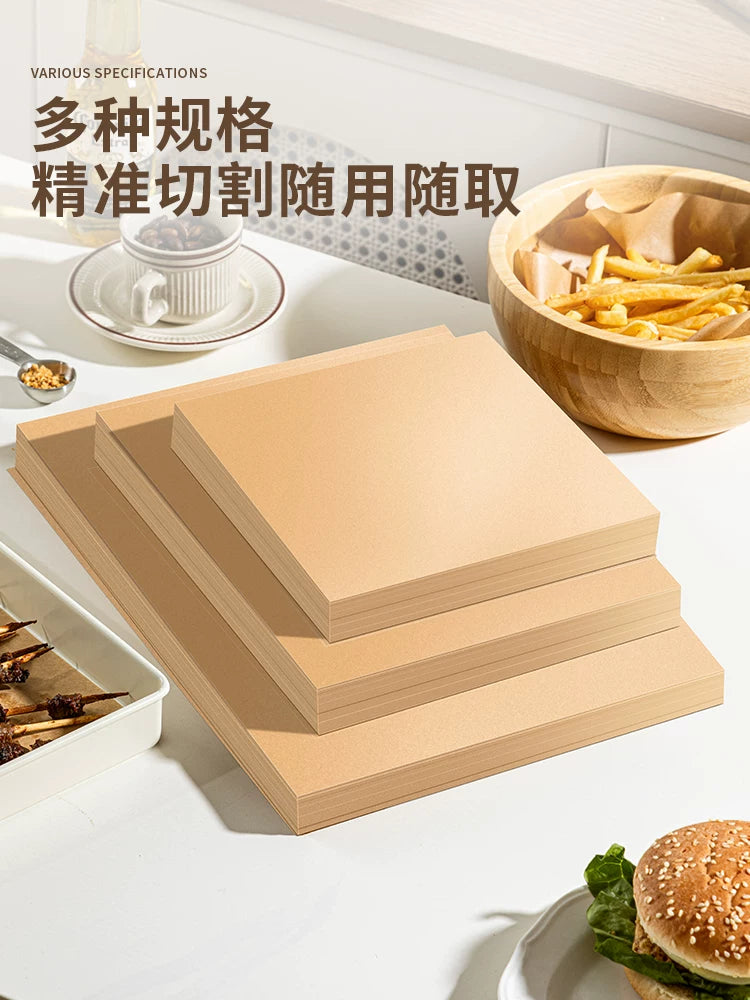 Qida yağ keçirməyən kağız kraft yağlı kağız soba çörək bişirmək üçün birdəfəlik barbekü yağı udma pad xüsusi pad kağızı qida dərəcəli arakəsmə