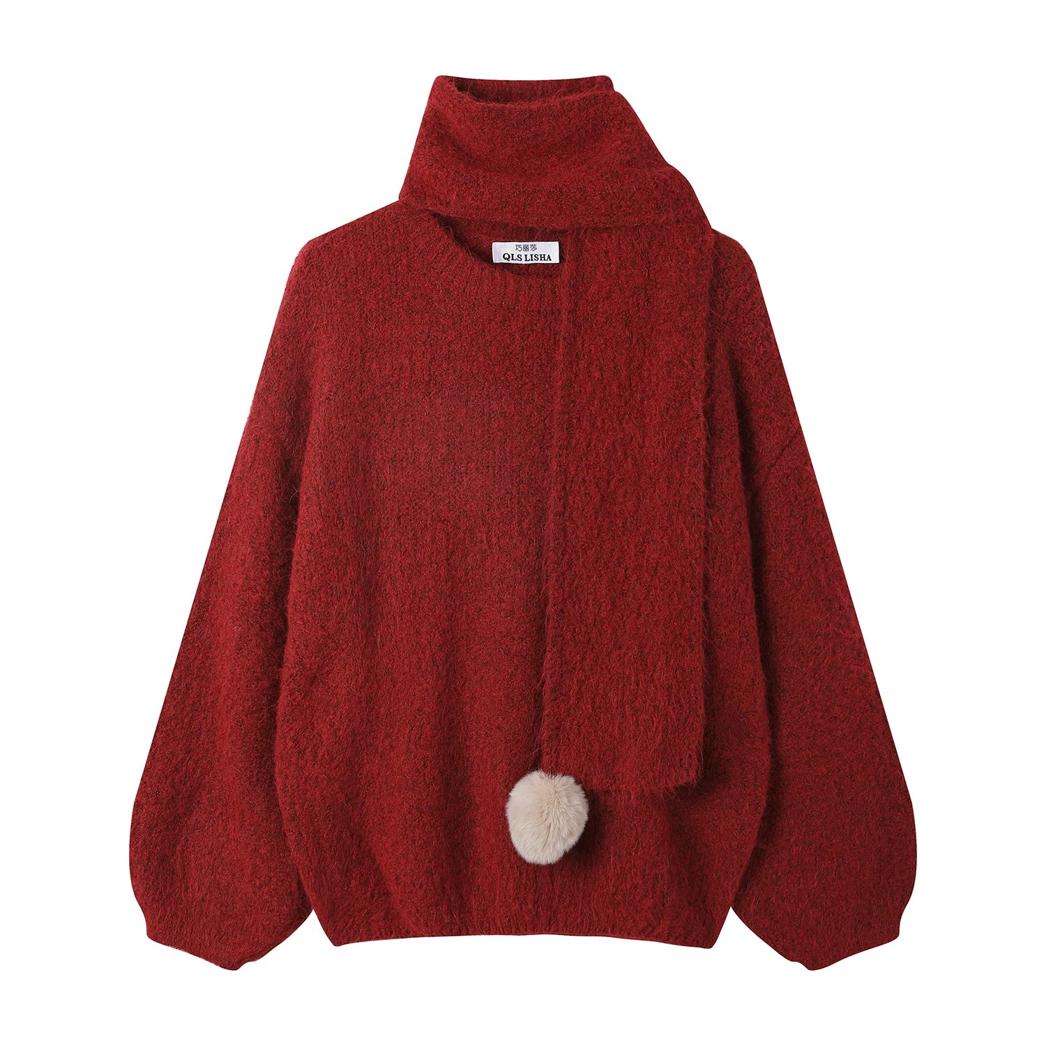 Qadınlar üçün Cholisa Yeni il Milad Qırmızı Sviter, 2025 Yeni Qış Stili, Super Şirin Yumşaq və Rahat Trikotaj Top