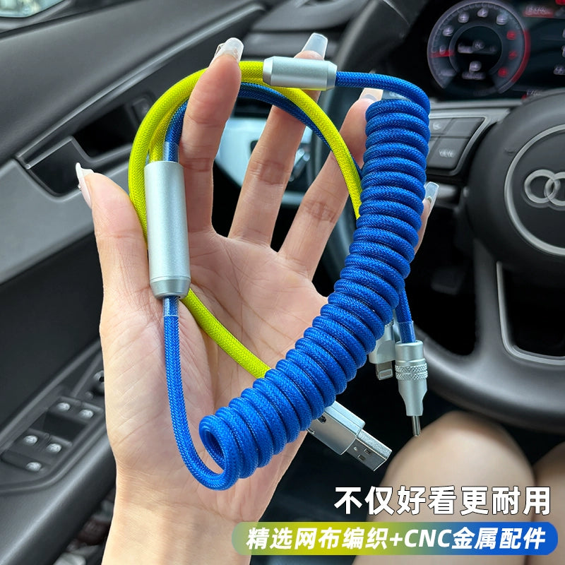 Tətbiq edilə bilən CarPlay Avtomobilə quraşdırılmış USB kabel Volkswagen BMW Audi Mercedes-Benz Yay Çıxarılan Avtomobil Doldurma Kabel