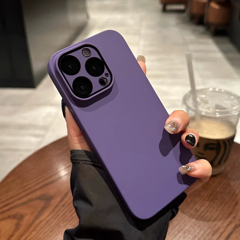 Ultra nazik dəri tutqun iphone17 mobil telefon qutusu üçün uyğundur 16pro apple 17promax lens filmi ilə yeni hava 15pro qara döyüşçü 13 kişi 14 düz rəng və hər şey daxil 12 qoruyucu örtük