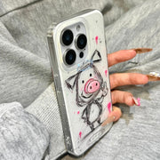 Sevimli Biye piggy Apple 16 promax mobil telefon qutusu iphone17 one plus 1314 qırmızı düyü k80 supreme darı 15 glory 3009080 qoruyucu örtük 50 Huawei mate706040