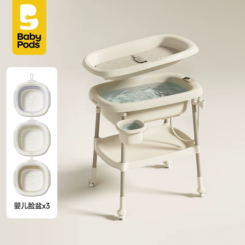 babypods küvet uşaq bezi stolu usaq baximi masasi coxfunksiyalı bezi deyişen toxunma portativ yeni doğulan beşik