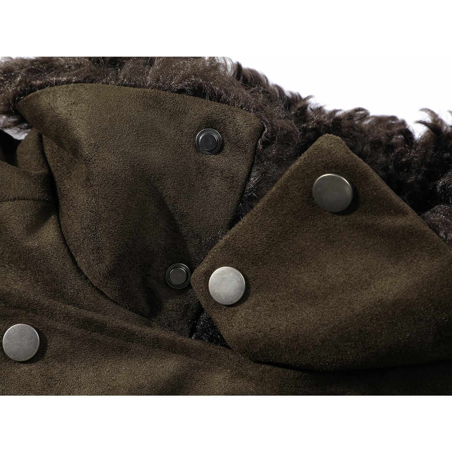 Cholisa-nın qadınlar üçün çox şirin qış paltosu, Amerika iş geyimi üslubunda, quzu yunundan yaxalıq, yun astarlı və qalınlaşdırılmış motosiklet gödəkçəsi.