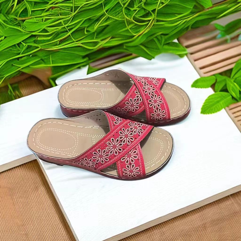 2025 Qadın Ayaqqabıları 43 Böyük Ölçü Sandalet Moda Vintage Sol