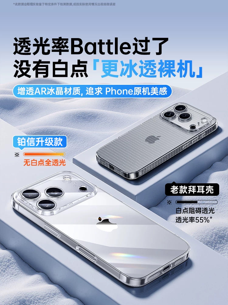 [Almaniya yeni modeli] Boxin Apple 17 mobil telefon qutusu üçün uyğundur, soyuducu iphone16 ProMax şəffaf 15 soyutma 13 yeni stil 17 ultra nazik lens 14 hər şey daxil olmaqla düşməyə qarşı ip yüksək səviyyəli qadın silikonu