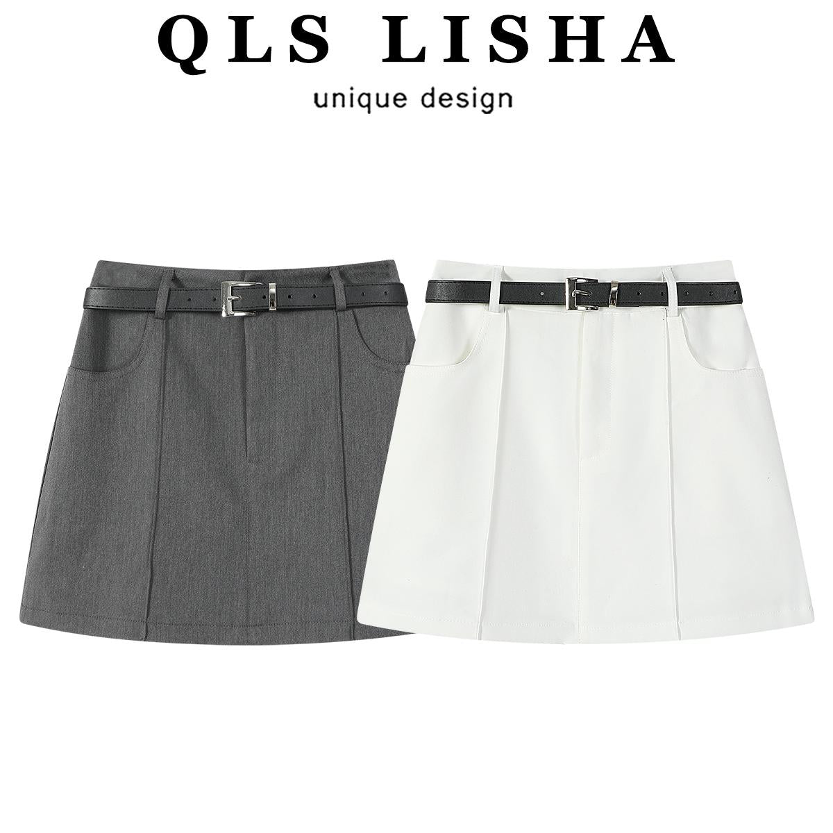 Cholisa-nın qadınlar üçün super şirin və unikal ağ A-xəttli ətəyi, yaz üçün mükəmməldir, şirin, yüksək belli, bədən quruluşuna malik dizaynla.