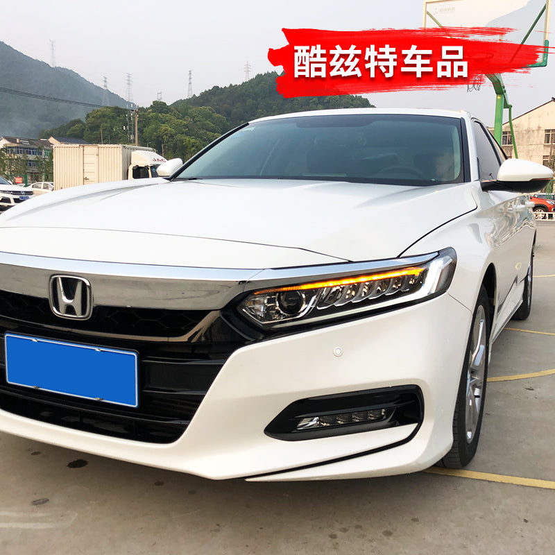 Ardıcıl dönüş siqnalları ilə təchiz olunmuş 2018-2022 Honda Accord 10-cu nəsil təkmilləşdirilmiş LED bi-ksenon proyektor fara dəsti üçün uyğundur.