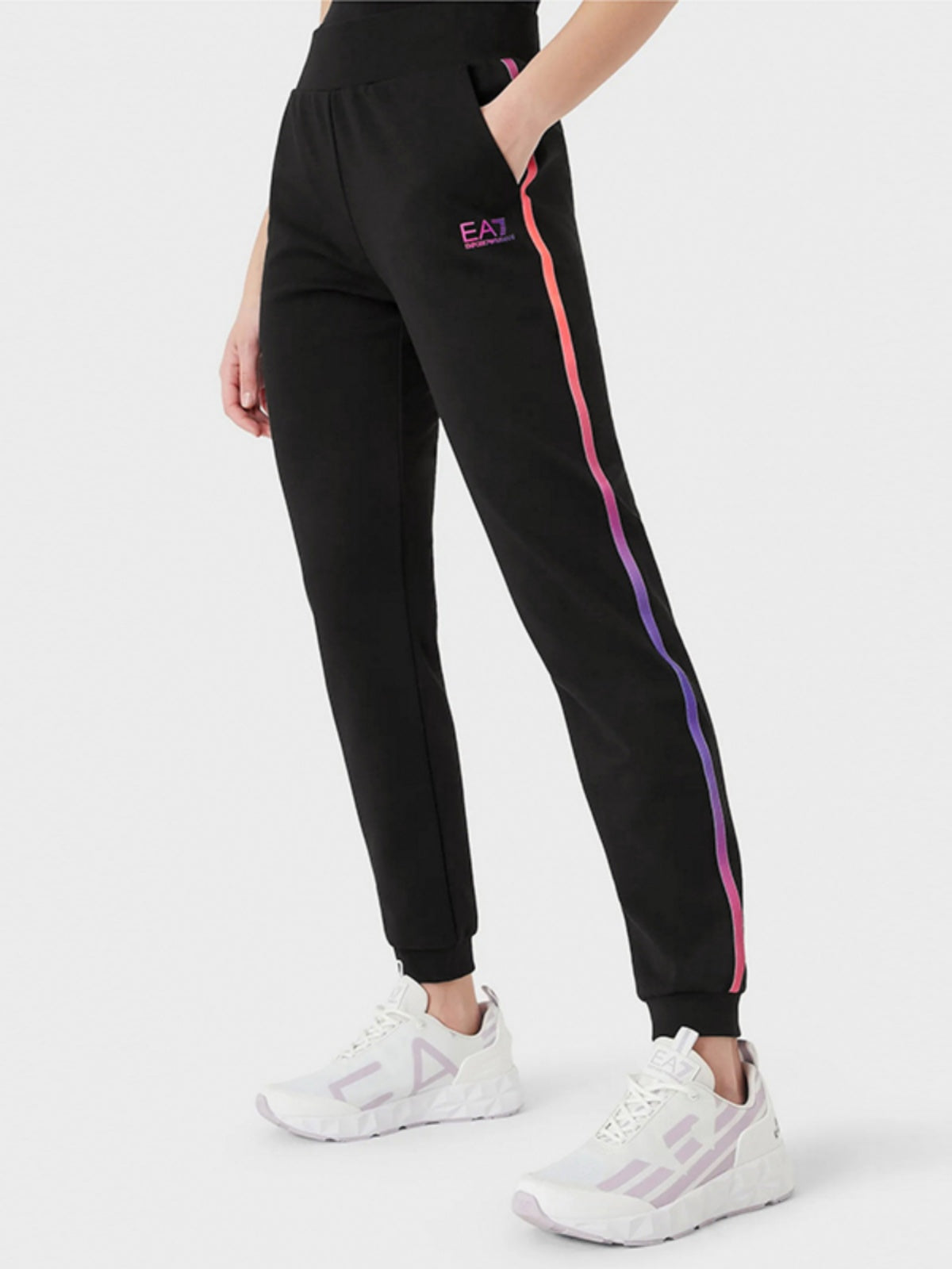 Armani EA7 Qadın Loqosu Çaplı İdman Gündəlik Şalvarı, Uzun Şalvarı, İdman Şalvarı 6LTP57 TJCZZ