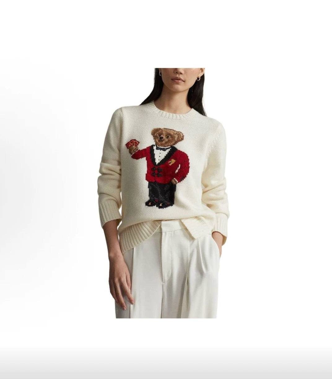 Qadın Sviteri R*L Saf Pambıq 2025 Erkən Yaz Ayı Trikotajı