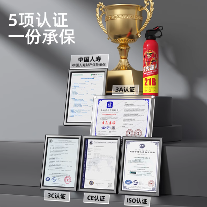 3C sertifikatlı yanğınsöndürən, mətbəx və ofis üçün kiçik avtomobilə quraşdırılmış yanğınsöndürən, avtomobil və evdə istifadə üçün yanğının qarşısını alan və partlayışa davamlı yanğınsöndürən