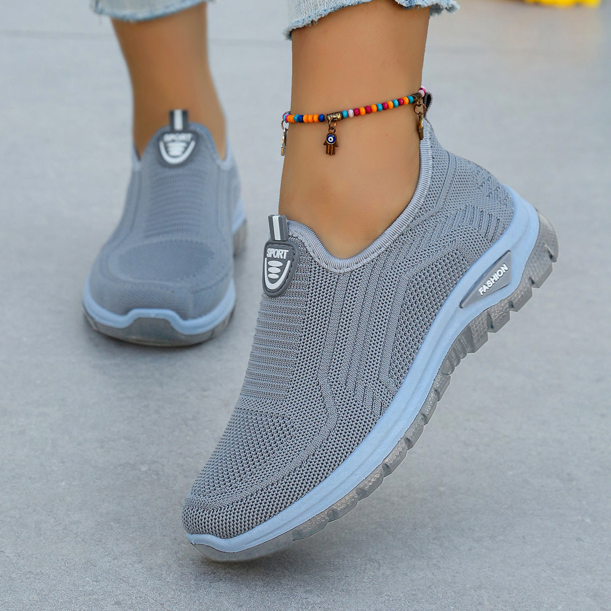 2025 Qadın Ayaqqabıları Nəfəs ala bilən Asudə İdman İdmanları 1 Pedallı Ayaqqabılar T
