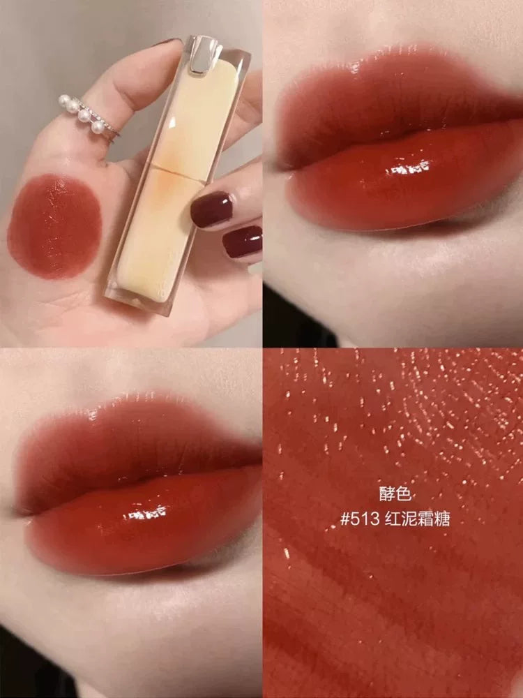 joocyee Fermentləşdirilmiş Kristal Jelly Dodaq Boyası 531 Pink Power Jiaose Christmas Apple Məhdud Buraxılış Payız/Qış Dodaq Parıldadıcısı 530