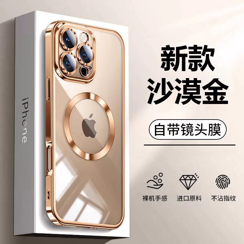 [Öz obyektiv filminizi gətirin] Apple 16promax mobil telefon qutusu üçün uyğundur yeni iphone17pro şəffaf maqnit hava silikon ultra nazik 15 linzalı film, hər şey daxil olmaqla, düşməyə qarşı yüksək səviyyəli 14plus kişi və qadınlar
