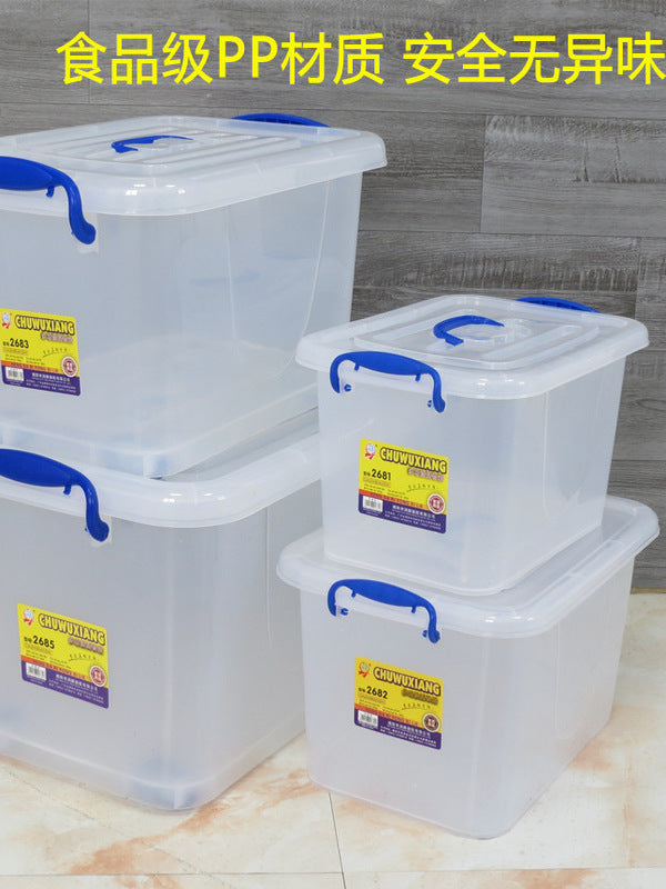 Qatılaşdırılmış Hengda plastik saxlama qutusu saxlama qutusu təşkilat qutusu qalınlaşdırılmış əlavə böyük şəffaf ev avtomobil geyim təşkilatı