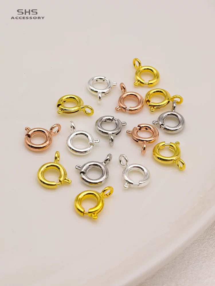 Qızıl yaylı toqqa ilə örtülmüş 14K yaylı toka zərgərlik bilərzik boyunbağı quyruq zənciri bitən əlaqə əl istehsalı diy zərgərlik aksesuarları