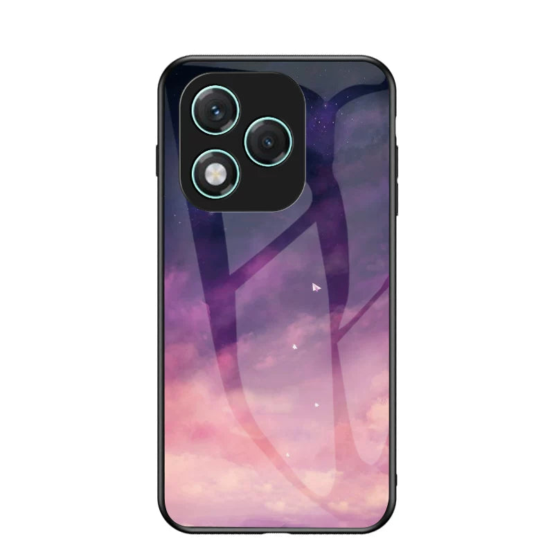 Boyalı şüşəli Honor 400 Lite telefon korpusu, Honor 400 Lite qoruyucu korpusu, xəyalpərəst ulduzlu səma tam örtüklü damcıdan qorunma ABR-NX1 shell N31C1 kişilər və qadınlar üçün yeni ultra nazik korpus, xarici versiya üçün uyğundur.