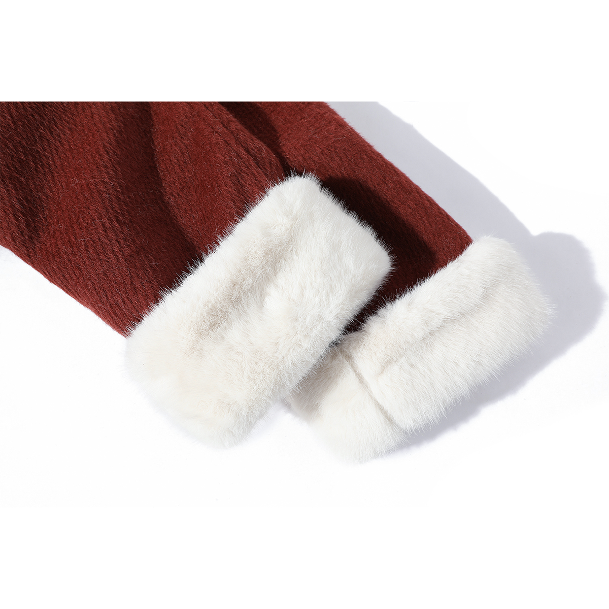 Chola qadınlar üçün qısa qırmızı quzu yun palto, payız və qış, yun astarlı və qalınlaşdırılmış, gözəl və şık yun palto