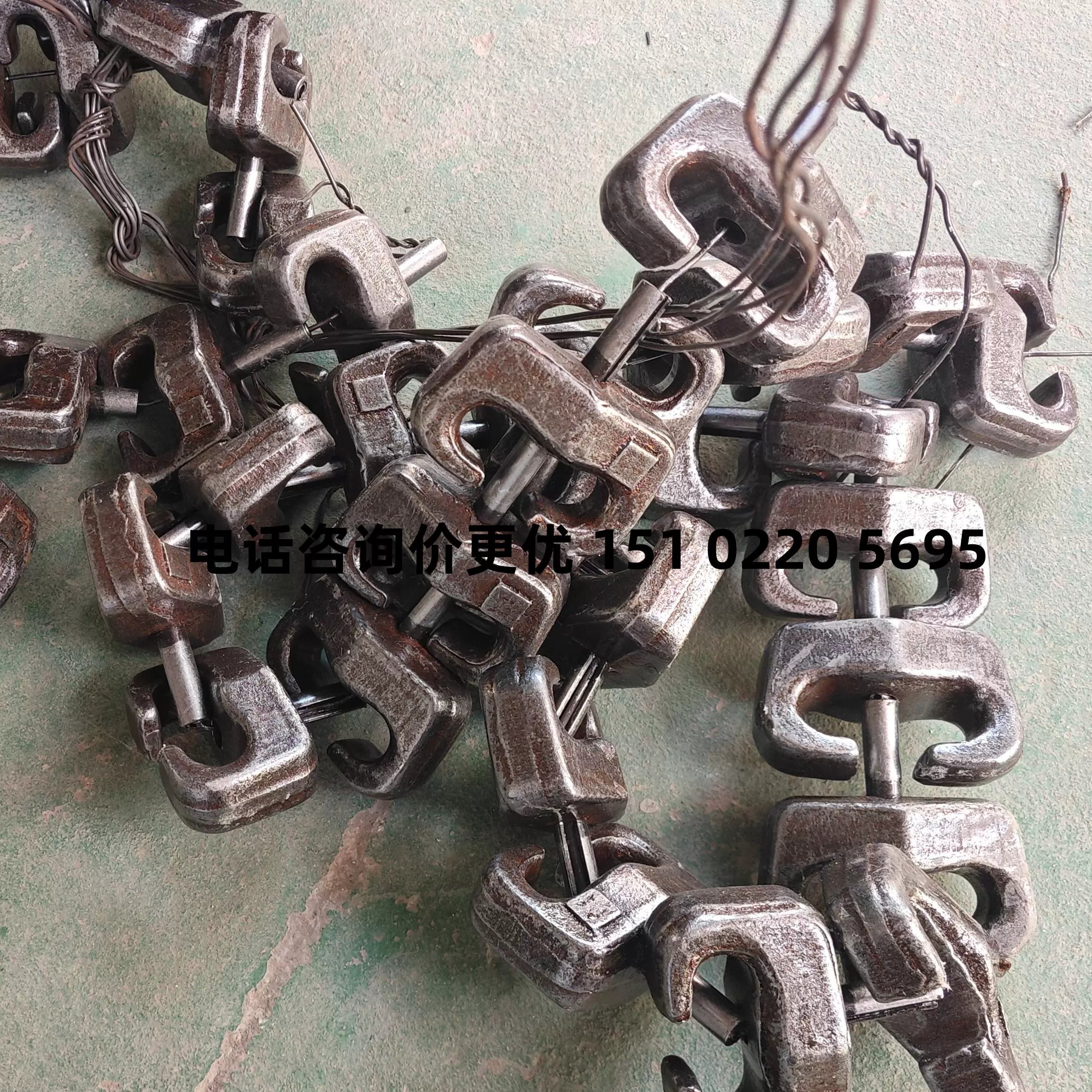 50 Forklift çəngəl təkər zənciri Yüksək aşınmaya davamlı külçə birləşdirici qandal Aksesuarlar Yükləyici təkər qoruyucu zənciri birləşdirən qandal