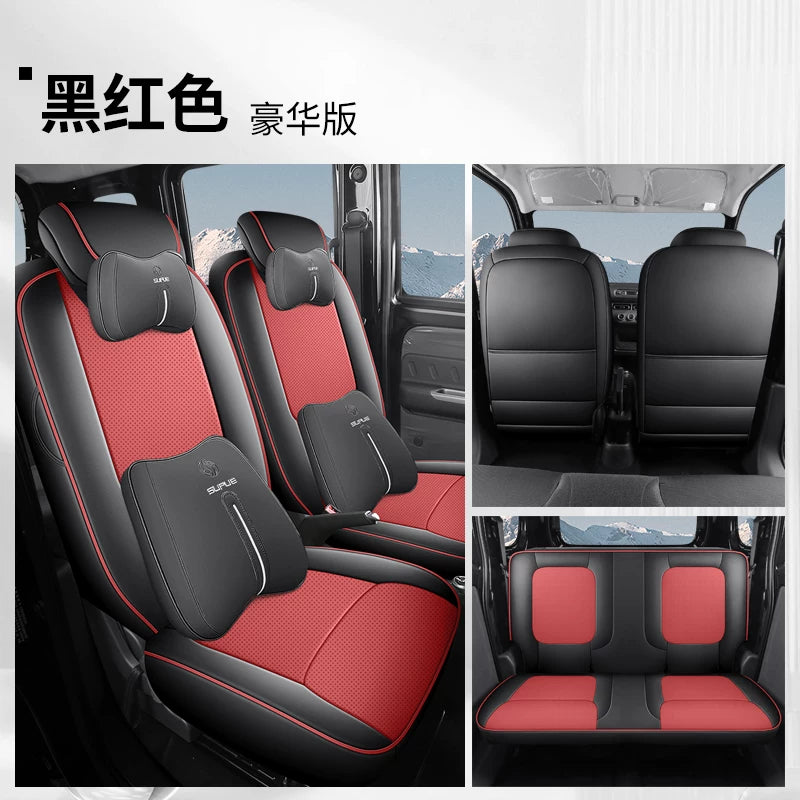 Wuling Sunshine EV Xüsusi Dəri Oturacaq Üzlükləri, Bütün Mövsümlər Üçün Aşınmaya Davamlı, Nəfəs Alan, Tam Örtüklü Sunshine New Energy Avtomobil Oturacaq Üzlükləri