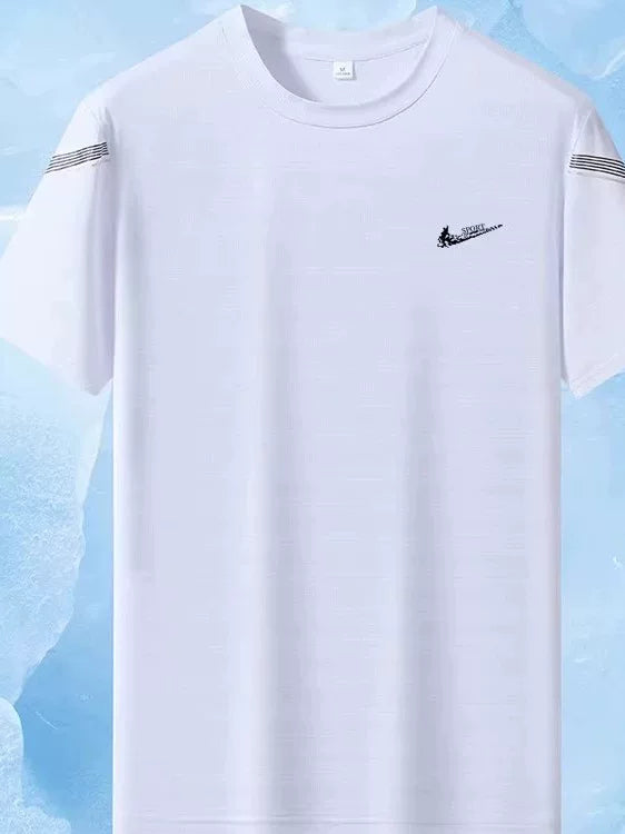 Niketon kişi idman kostyumu yay yeni buz ipək nəfəs ala bilən tez quruyan təsadüfi boş fitness qaçış iki hissəli dəst